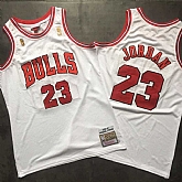 Bulls 23 Michael Jordan White Champions 1996 97 Hardwood Classics Mesh Jersey Mixiu,baseball caps,new era cap wholesale,wholesale hats